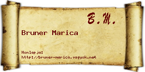 Bruner Marica névjegykártya